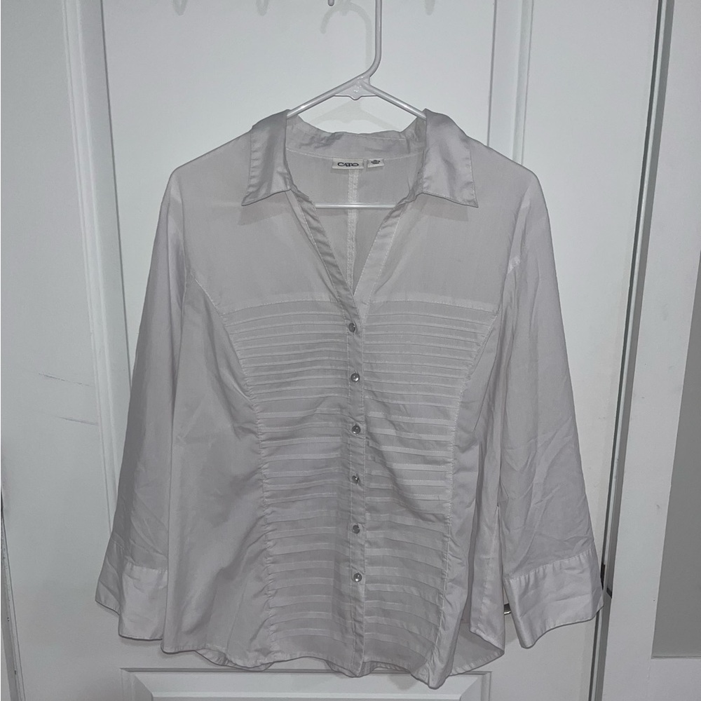 Cato White Button-Down Shirt
